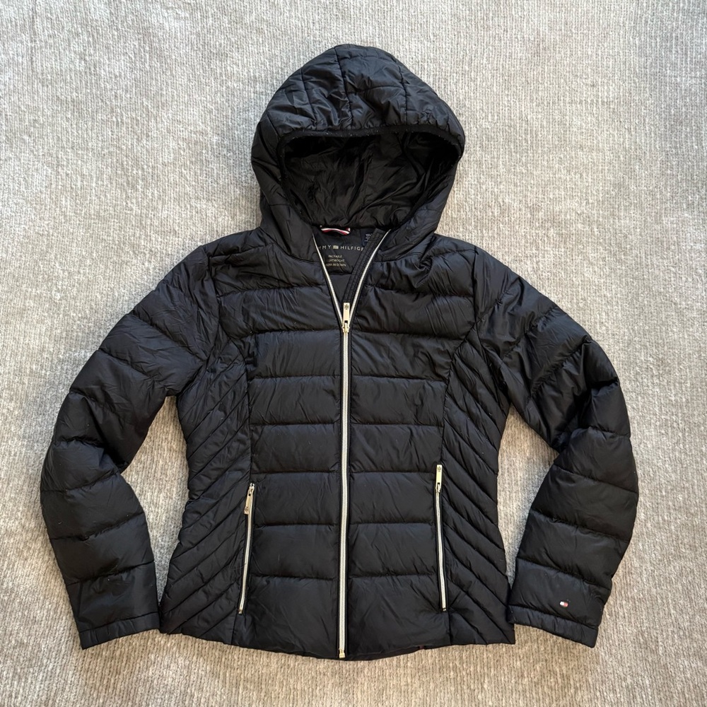 Tommy Hilfiger Black Packable Down Puffer‎ Jacket Small